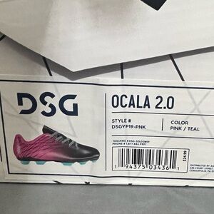 Soccer cleats and shin guards